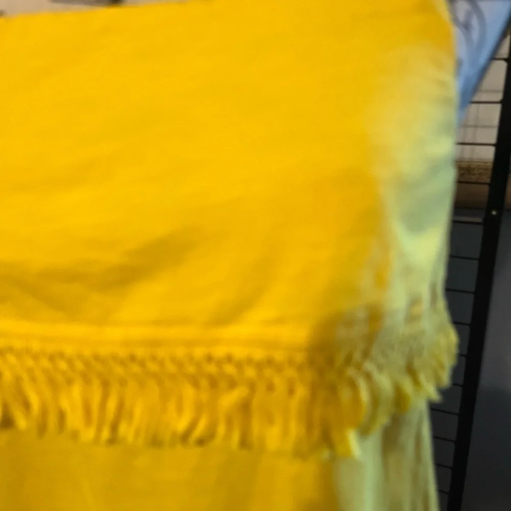 J. Crew Bright Yellow Fringe Tank Top